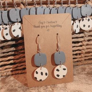 Hand made polymer clay earrings
